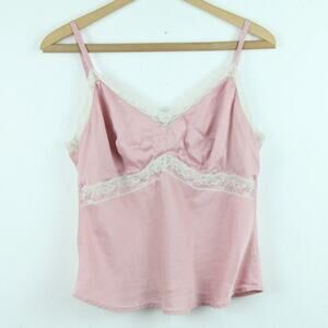 Vintage Y2K Babydoll Slip Top Silk Satin Pastel Pink Coquette Feminine Dainty 12